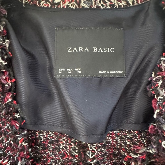 Zara Tweed Coat with Gold Buttons Accents Sz M - Picture 5 of 6